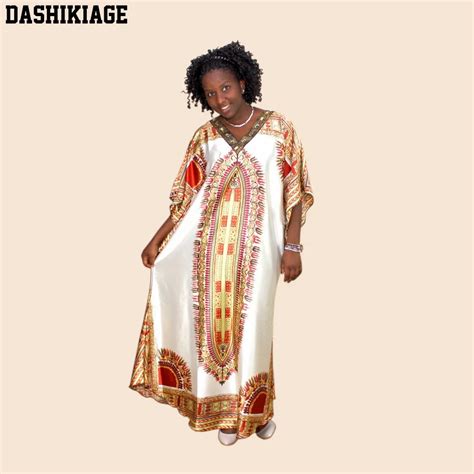 Plus Size New African Tranditional Party Long Dashiki Loose Dress Vintage 60s 70s Hippie Dashiki