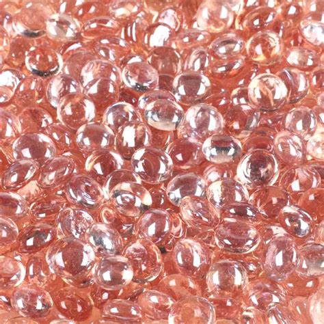 Gemnique Mini Glass Gems Peachy Pink Luster Home And Kitchen