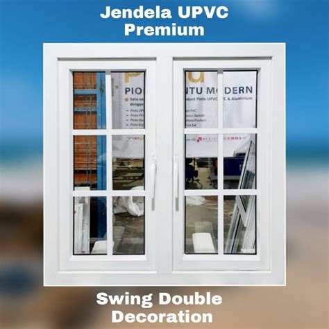 Jual Jendela Upvc Premium Swing Double Decoration Shopee Indonesia