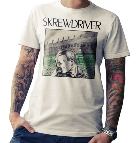 T Shirt Skrewdriver Built Up Knocked Down T Shirts Männer Oldschool Records