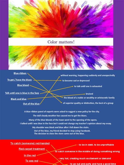 Colour Idioms Pdf