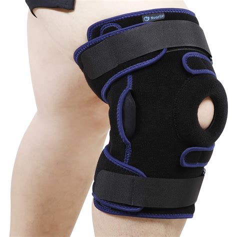 Nvorliy Plus Size Hinged Knee Brace Dual Strap Patellar Stabilization