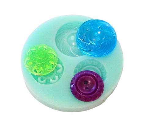 Three Style Patterns Reusable Silicone Button Mold Resin Jewelry