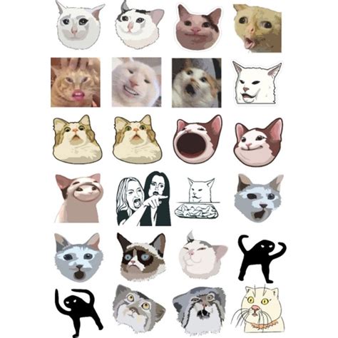 Jual Stiker Pack Kucing Meme Waterproof Dilapisi Laminasi Shopee