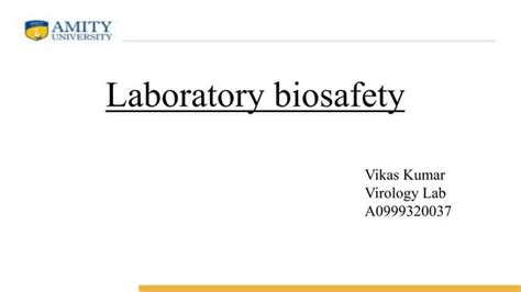 Laboratory Biosafety Ppt