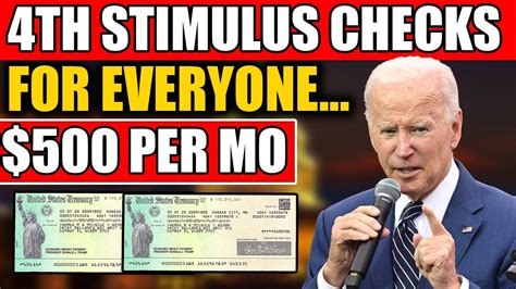 STIMULUS CHECK UPDATE 500 Monthly Checks For Everyone Low Income