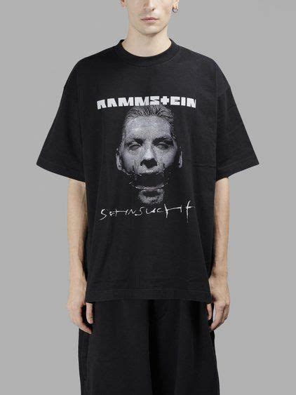 Vetements Rammstein Oversized Printed Cotton Jersey T Shirt In Black