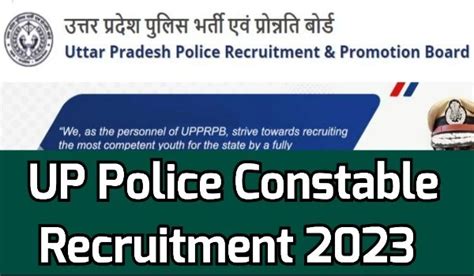 Up Police Constable Recruitment 2023 Apply Online Notification