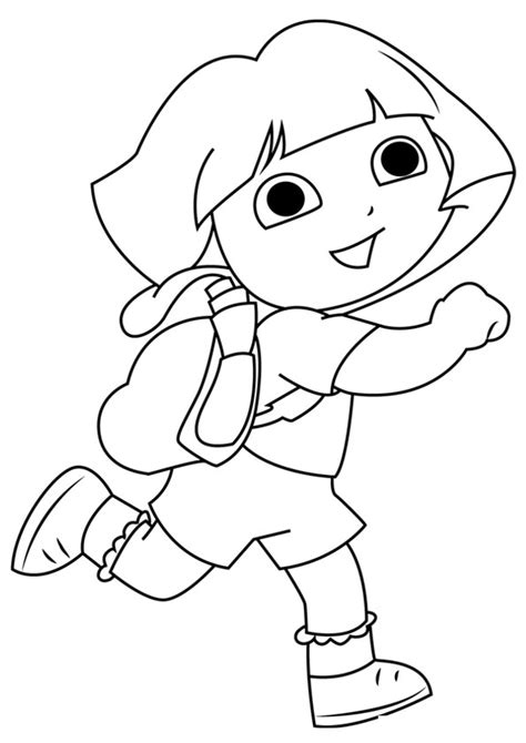 Coloring Pages | Dora Back to School Coloring Page