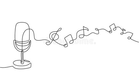 Music Notes One Line Stock Illustrations Music Notes One Line