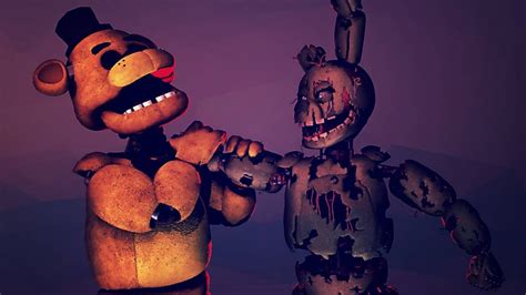 Springtrap Vs Freddy Golden Five Nights At Freddy S Halloween Wreath