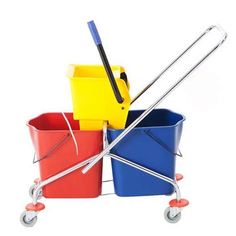 45 Liters Double Bucket Mop Wringer Trolley At Rs 4600 Double Bucket