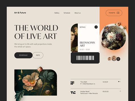 Art & Future Web Site Design: Landing Page / Home Page UI by Halo UI/UX