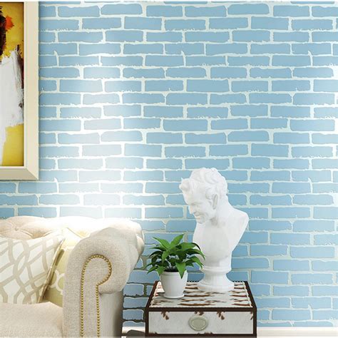 Modern 3D Effect White Brick Wallpaper