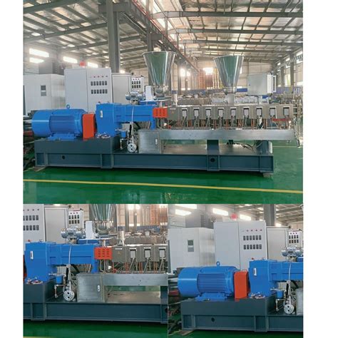 Plastic PA PP PE Conical Double Screw Extrusion Machine For Film Pipe