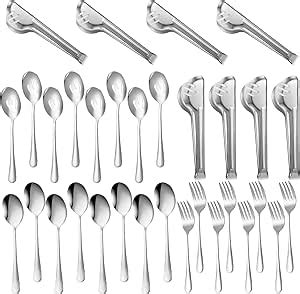 Amazon Sabary 32 Pcs Buffet Party Stainless Steel Serving Utensil