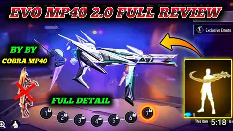 New Evo Mp40 20 Full Detail Free Fire New Evo Mp40 20 Gun Skin In