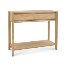 Bergen Oak Lamp Table With Drawer Living Room Furniture Bentley