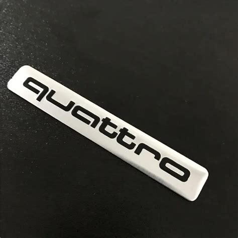 1x Car Styling Aluminum Quattro Emblem Logo Decal Badge Sticker For