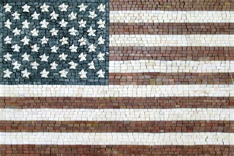 Usa Flag Marble Mosaic Mosaic Marble