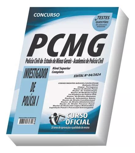 Apostila Pc Mg Polícia Civil Mg Investigador De Polícia