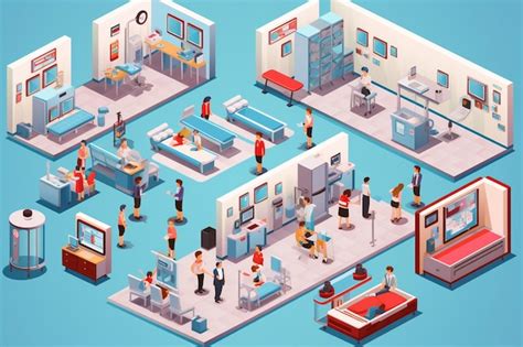 Premium Vector Isometric Medical Hospital Set Vector