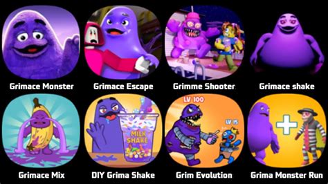 Grimace Monster Scary Survival Grimace Shake Grimae Escape Grimme