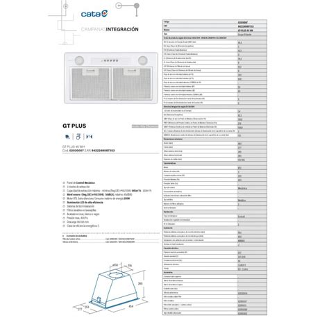 Grupo Filtrante Cata Gt Plus Wh Blanco Mueble Cm Accitech