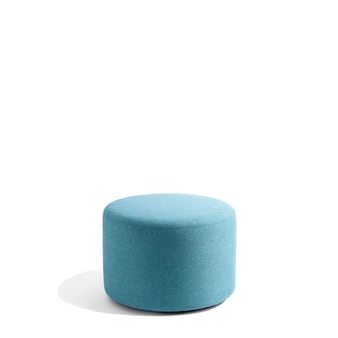 Blue Block Party Lounge Round Ottoman Blue Office Furniture Design