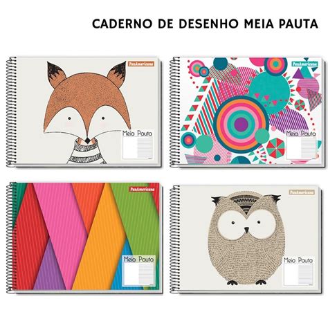 Caderno Meia Pauta Espiral Capa Dura Desenho A Folhas Shopee Brasil