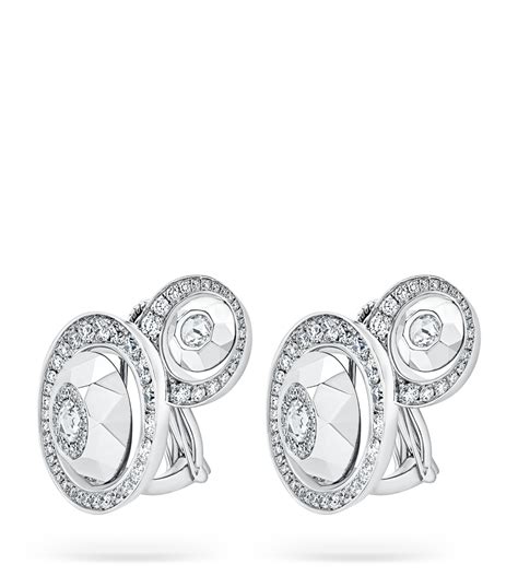 David Morris White Gold And Diamond Rose Cut Forever Earrings Harrods UK