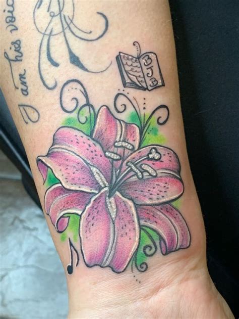 Stargazer lily tattoo