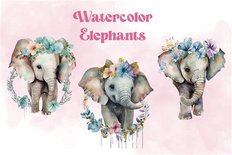 Watercolor baby elephant (2449026)