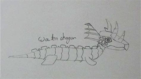 Drawing Skills How To Draw A Water Dragon Easy Step By Step Youtube