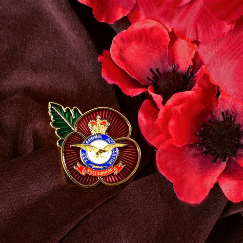 Raf Veteran Poppy Pin Badge Veterans Blazer Badge Poppy Pins Rafatrad