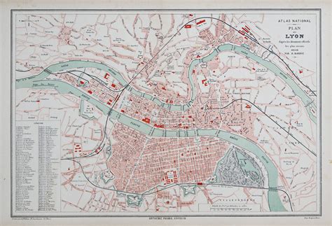 Plan Ancien De La Ville De Lyon Cartes Livres Anciens