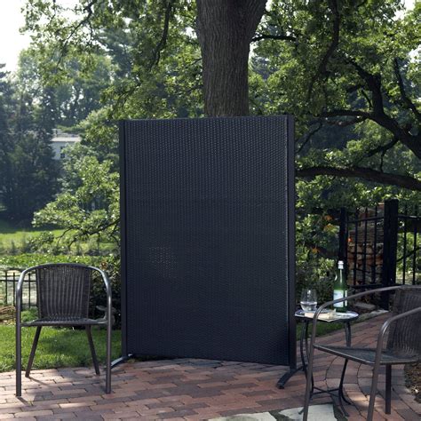 Versare Outdoor Wicker Resin Room Divider Brown Size X Ft