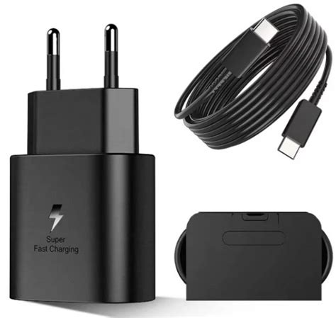 SZYBKA ŁADOWARKA SIECIOWA TELEFONU DLA SAMSUNG KOSTKA 25W KABEL USB C