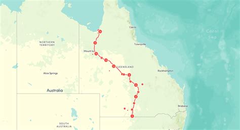 Matilda Way Outback Queensland Map