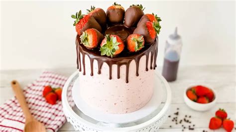 Chocolate Drip Cake With Strawberries Chocolate Drip Cake Recipe Woolworths Ariane Ohara