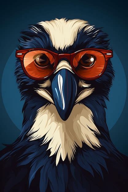 Premium Ai Image Portrait Of Bird Wearing Sunglasses With Swag Pose