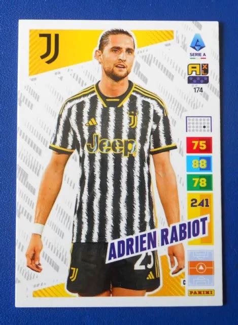 CARD PANINI CALCIATORI Adrenalyn Xl 2023 24 2024 N 174 Rabiot