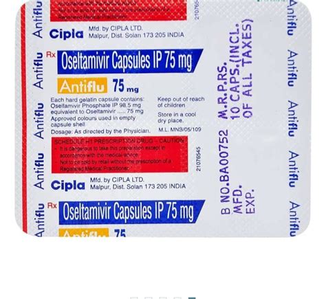 Antiflu 75 Mg Capsule At Rs 700 Strip Oseltamivir Capsules In Nagpur