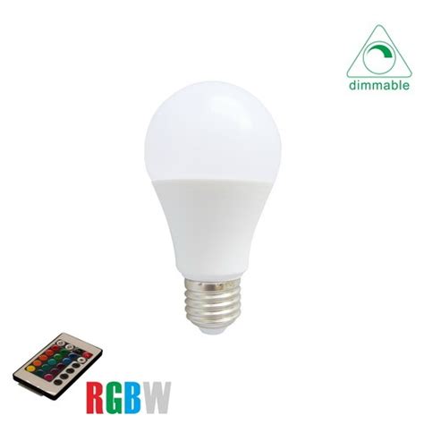 Colorful RGBW color changing LED A60/A19 light bulb with E26/E27 lamp base, AC120V/AC230V, for ...