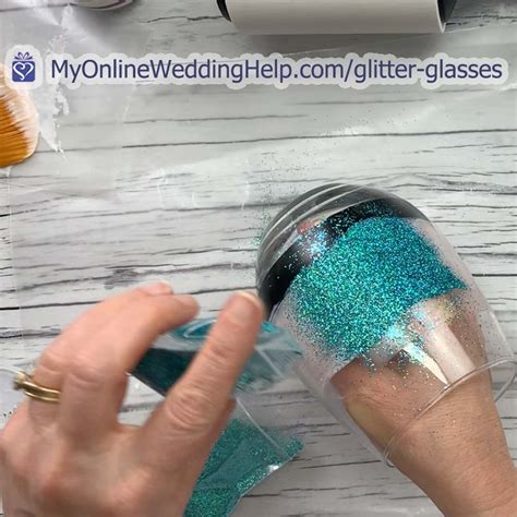 DIY Personalized Glitter Wine Glasses. 5 Steps! - My Online Wedding ...