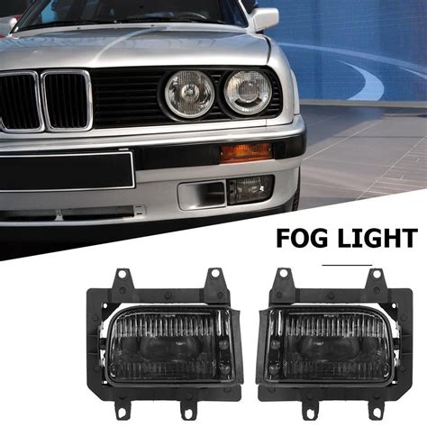 For E30 318i 325 85 93 Front Left Right Bumper Fog Lights Fog Lamps