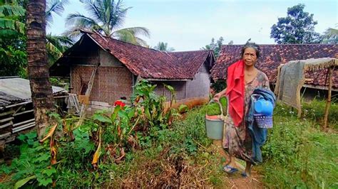 Petani Sedih Kehidupan Sederhana Di Desa Suasana Di Kampung Jaman