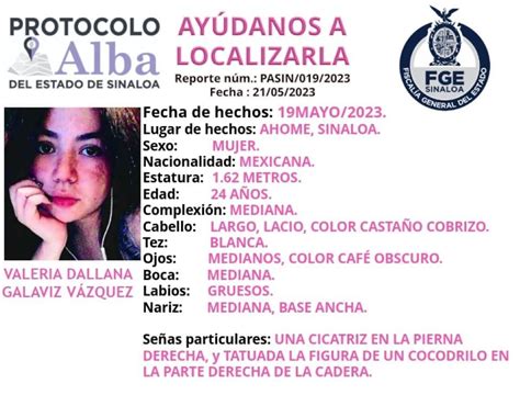 Se Activa Protocolo Alba Para Localizar A Valeria Dallana Desaparecida