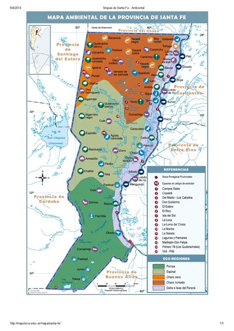 Mapa Para Imprimir De Santa Fe Argentina Mapa Ambiental De Santa Fe