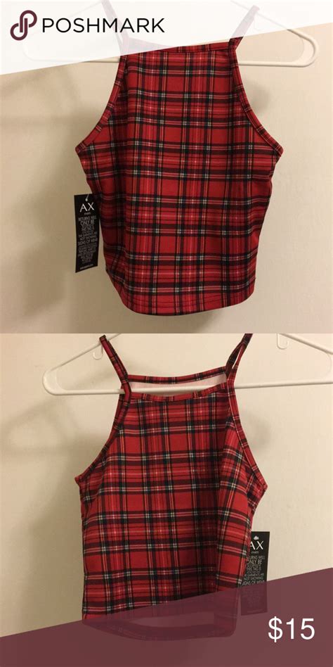 Plaid Red Crop Top Red Crop Top Crop Tops Plaid Crop Top